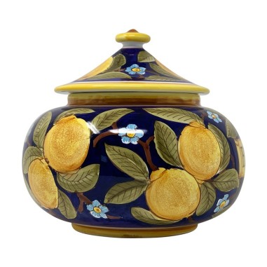 Biscottiera 25cm Positano Blu