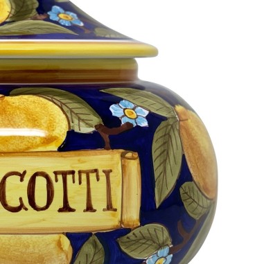 Biscottiera 25cm Positano Blu
