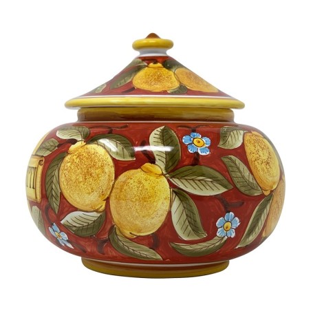Biscottiera 25cm Positano Rosso