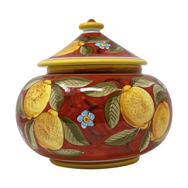 Biscottiera 25cm Positano Rosso