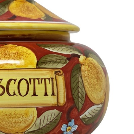 Pot à biscuits 25cm Positano Rouge