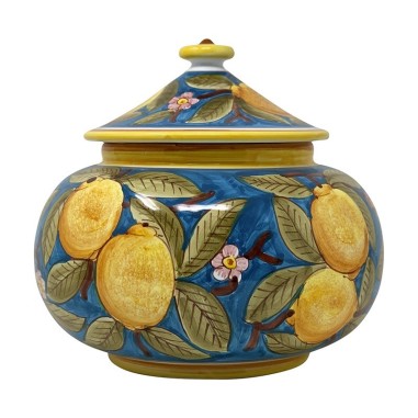Biscotti jar 10" Positano Turchese