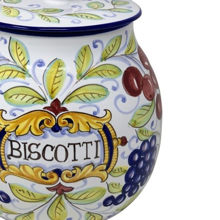 Pot à biscuits 25cm Fruit Céramique artisanale italienne originale de Deruta