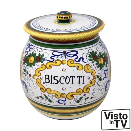 Biscotti jar 10" Raffaellesco Italian Pottery