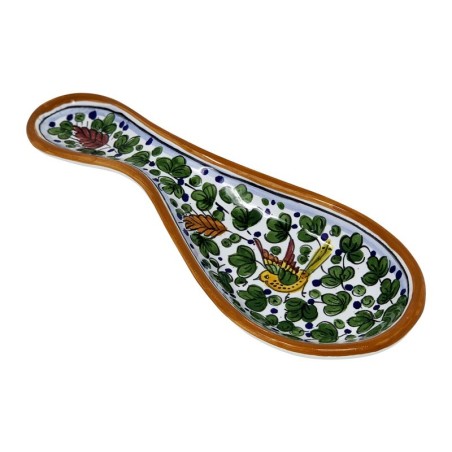 Spoon rest 10" Arabesco Color Handcrafted Deruta Pottery