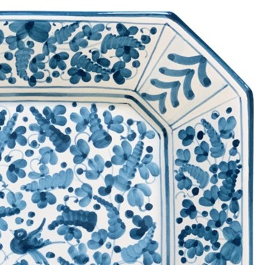 Wall platter 14" Arabesco Handcrafted Deruta Pottery