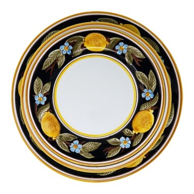 Assiette de table Positano Céramique artisanale italienne originale de Deruta