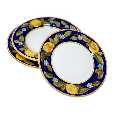 Assiette de table Positano Céramique artisanale italienne originale de Deruta