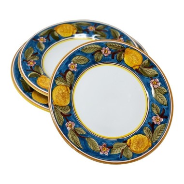 Assiette de table Positano Céramique artisanale italienne originale de Deruta