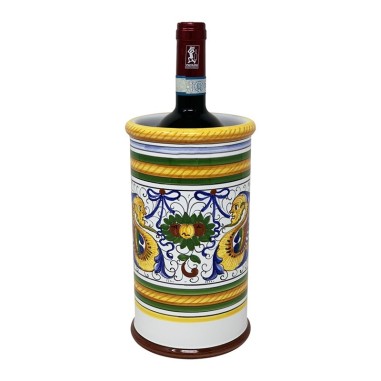 Porte-bouteille 23cm Raffaellesco Céramique artisanale italienne originale de Deruta