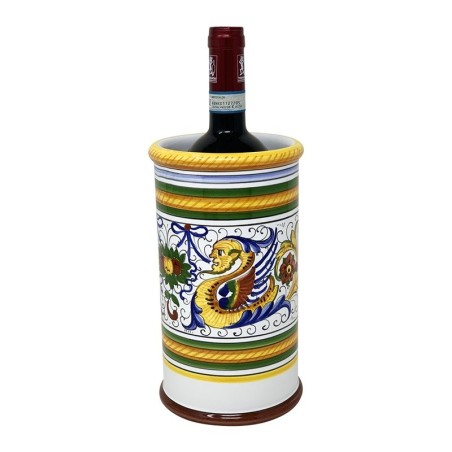 Porte-bouteille 23cm Raffaellesco Céramique artisanale italienne originale de Deruta