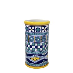 Utensil holders 7" Rombi Blu Italian Pottery