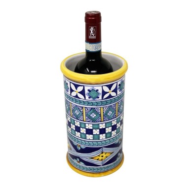 Wine holder 9" Rombi Blu Italian Pottery Wine holder 9" Rombi Blu Italian Pottery