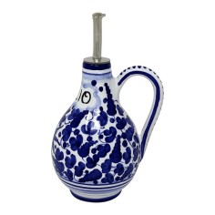 Salad Bowl 12" and Couple Salad Cutlery Set Italian Pottery 2