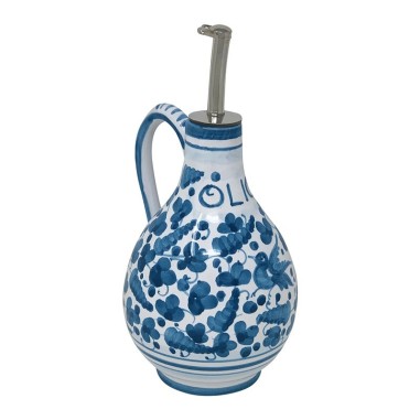 Huilier 25cm Arabesco Turquoise Céramique artisanale italienne originale de Deruta