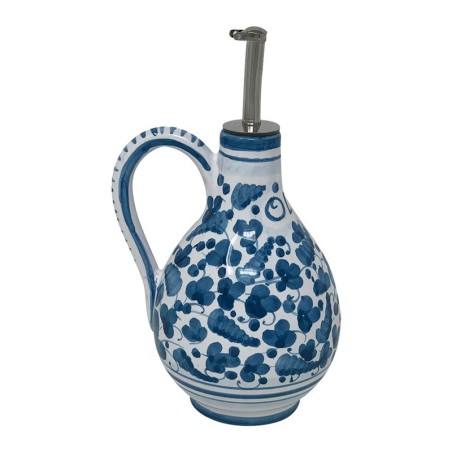 Huilier 25cm Arabesco Turquoise Céramique artisanale italienne originale de Deruta