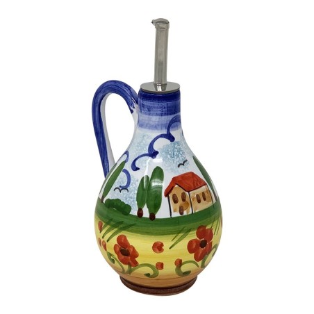 Huilier 20cm Paesaggio Céramique artisanale italienne originale de Deruta