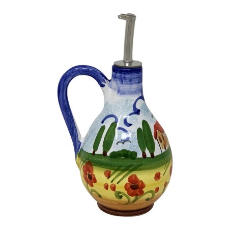 Huilier 20cm Paesaggio Céramique artisanale italienne originale de Deruta