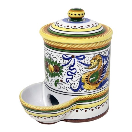 Salt Holder 7" Raffaellesco Italian Pottery