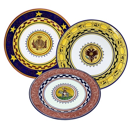 Piatto 32cm Palio di Siena  ceramica di deruta