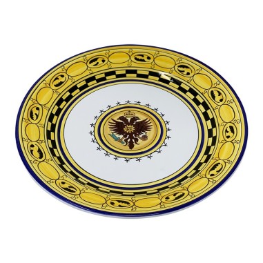 Piatto 32cm Palio di Siena  ceramica di deruta