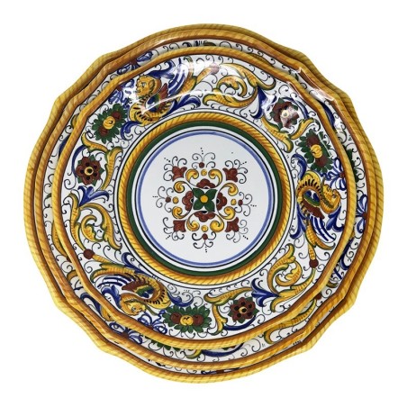 Piatto Tavola Raffaellesco Smerlato  ceramica di deruta