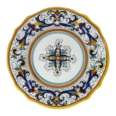 Ricco Deruta Pedestal Bowl 12" Italian Pottery