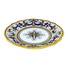 Ricco Deruta Pedestal Bowl 12" Italian Pottery 2