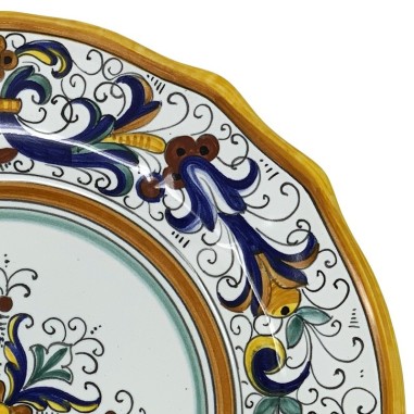 Assiette de table Ricco Deruta à bord festonné