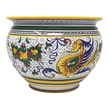 Planter Raffaellesco Handcrafted Deruta Pottery