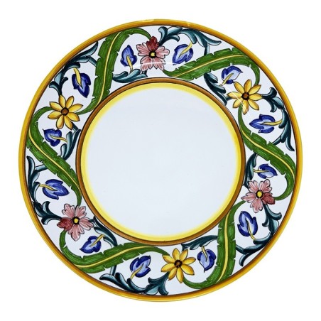 Assiette de table Millefiori Céramique artisanale italienne originale de Deruta