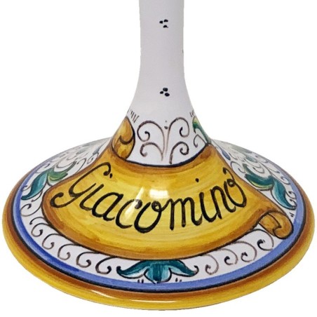 Calice en verre Piumetta Céramique artisanale italienne originale de Deruta