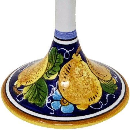 Calice en verre Positano Bleu Céramique artisanale italienne originale de Deruta