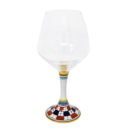 Atelier Pinot Noir/Rioja 20,3oz goblet Scacco Matto Handcrafted Deruta Pottery