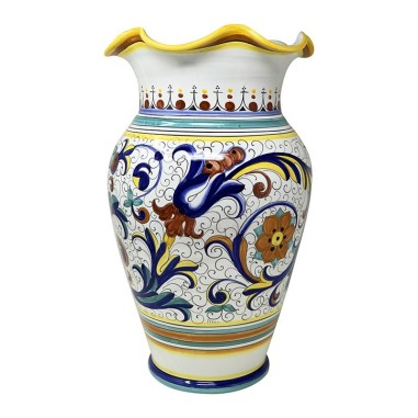 Scalloped umbrella stand 20" Ricco Deruta