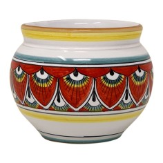 Huilier 0,5L 25cm  Paon Rouge Céramique artisanale italienne originale de Deruta 2