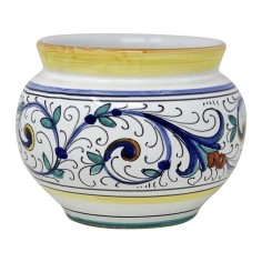 Green Ricco Deruta Vase Italian Pottery