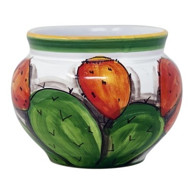 Cache-pot Fico d'India Céramique artisanale italienne originale de Deruta