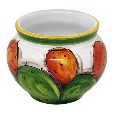 Planter Fico d'India Handcrafted Deruta Pottery