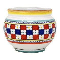 Cache-pot Géométrique Céramique artisanale italienne originale de Deruta 2