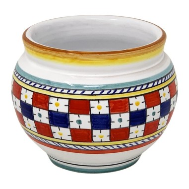 Cache-pot Scacco Matto Céramique artisanale italienne originale de Deruta