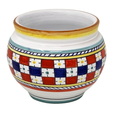 Cache-pot Scacco Matto Céramique artisanale italienne originale de Deruta