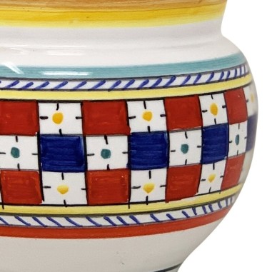 Cache-pot Scacco Matto Céramique artisanale italienne originale de Deruta