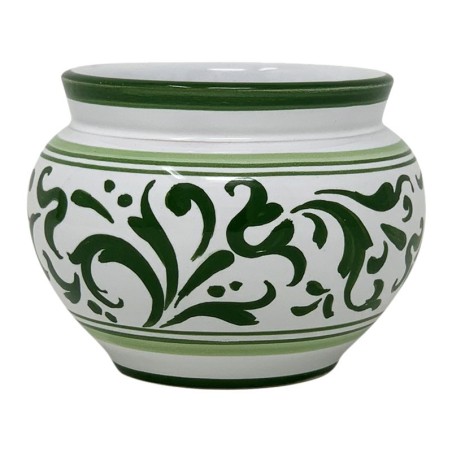 Planter Green Handcrafted Deruta Pottery