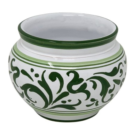 Planter Green Handcrafted Deruta Pottery
