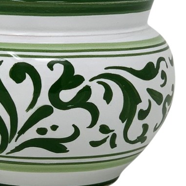 Planter Green Handcrafted Deruta Pottery