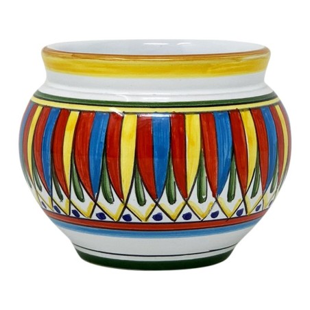 Planter Geometrico Handcrafted Deruta Pottery