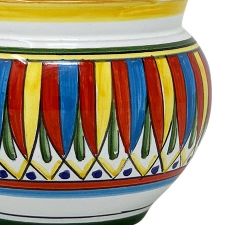 Cache-pot Géométrique Céramique artisanale italienne originale de Deruta