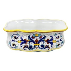 Ricco Deruta Pedestal Bowl 12" Italian Pottery 2