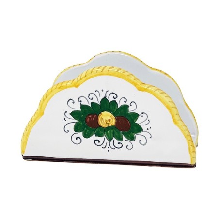 Porte-serviettes Raffaellesco Céramique artisanale italienne originale de Deruta
